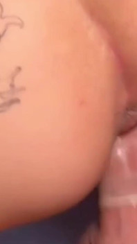 Fucking on POV the Tattooed Big Ass of Melania Dark
