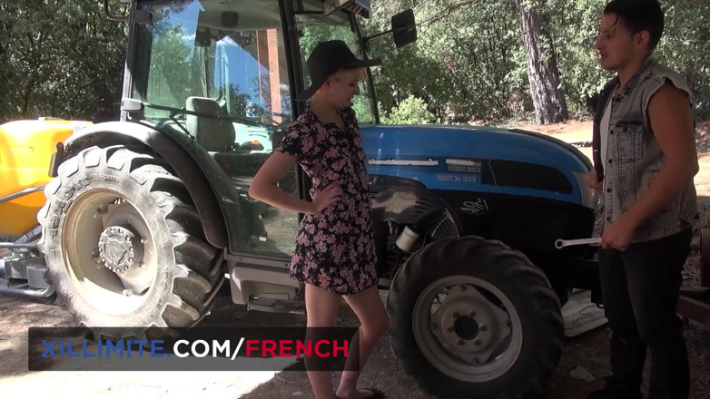 French girls at work: Bir çiftçiyle kırsal seks
