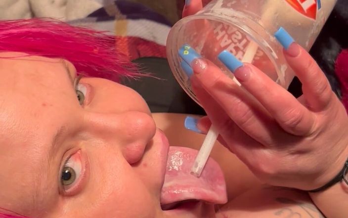 BBW Jaylee: Lütfen spermini milkshake&amp;#039;ime ekle