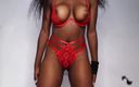 Elena bon: Ebony in sexy red lingerie