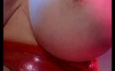 Home Alone and Horny: Blonde with huge boobs plays with cunt