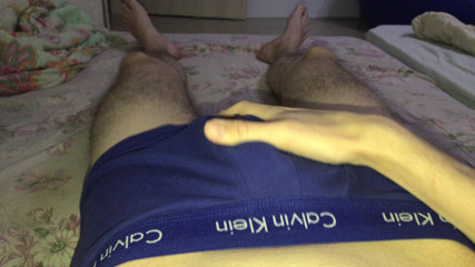 IlyaWilliam: Young guy jerks off uncut cock and moans