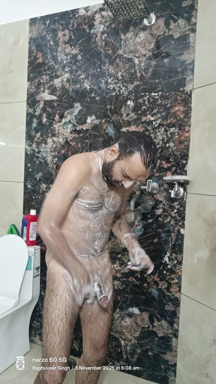 Rajasthani-old-lover: Desi policial tendo banho