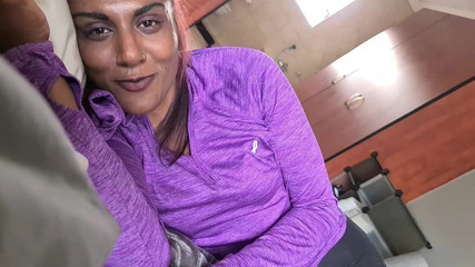 domslutfucker: POV Dirty Talking Desi Slut Bedroom Dildo Sucking and Fucking