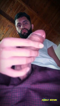 Intense masturbation with spit before bed.
