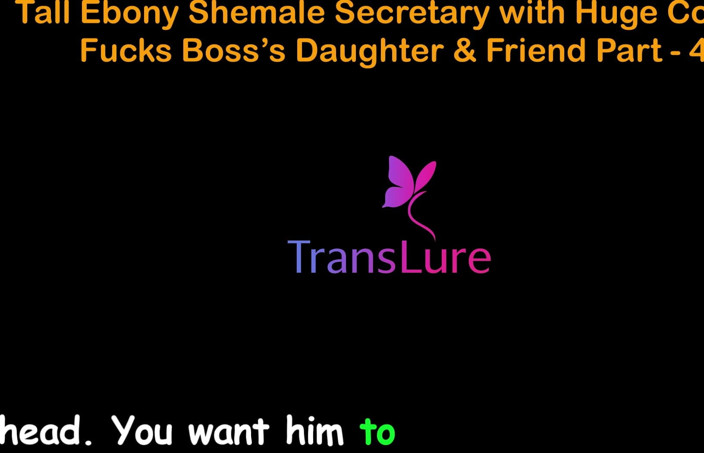 TransLure: English Audio Sex Story - Tall Ebony Shemale Secretary with Huge...