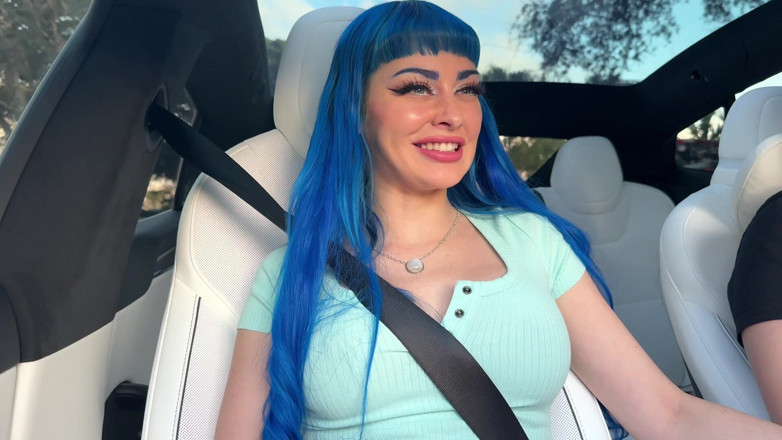 Luke Cooper: Fucking Jewelz Blue in a Tesla!