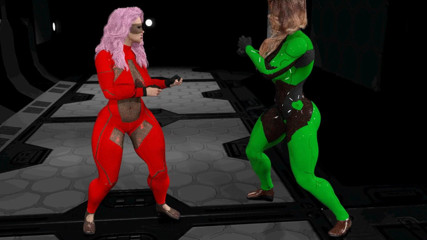 Custom Fantasy Productions: Épica scifi girlfight