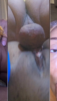 Puta de chocolate Daisy South recibe un facial después de follar el coño