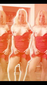 Beautiful MILF in Red Dress