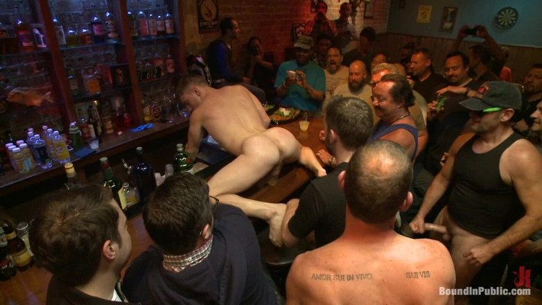 Bound in public: Ripped Stud with a Giant Cock Get Used in a...