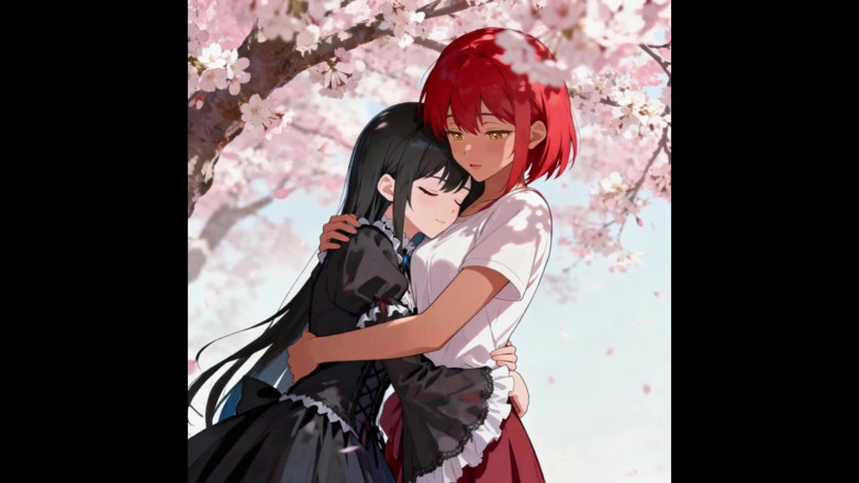 Sdanimacionescol: Lesbické prstění akari a yuki pod stromem- anime- španělský zvuk- Asmr