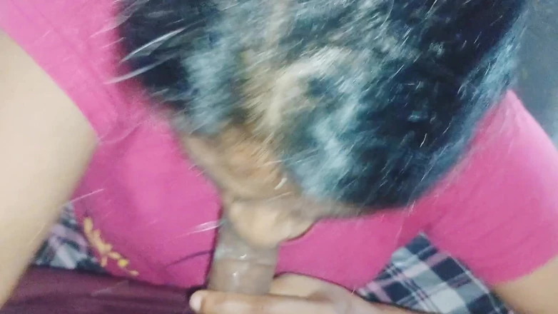 Sexy_girl_nehu: Indian Bhabhi Cum in Mouth Blowjob Sucking Stepbrothers Big Dick