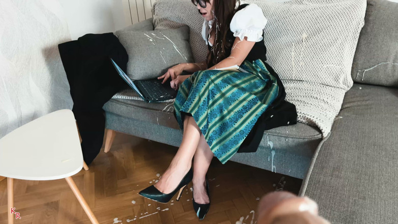 BONDAGE KINK - KINKY ROPES: Dirndl From Tyrol-cock Harassment to the Slutty Assistant