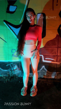 Sexy Fit Girl Teasing You in Neon Dance