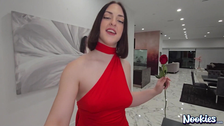 Nookies: Tonåring creampie överraskning: Lucy Lotus vilda första dejt POV knull