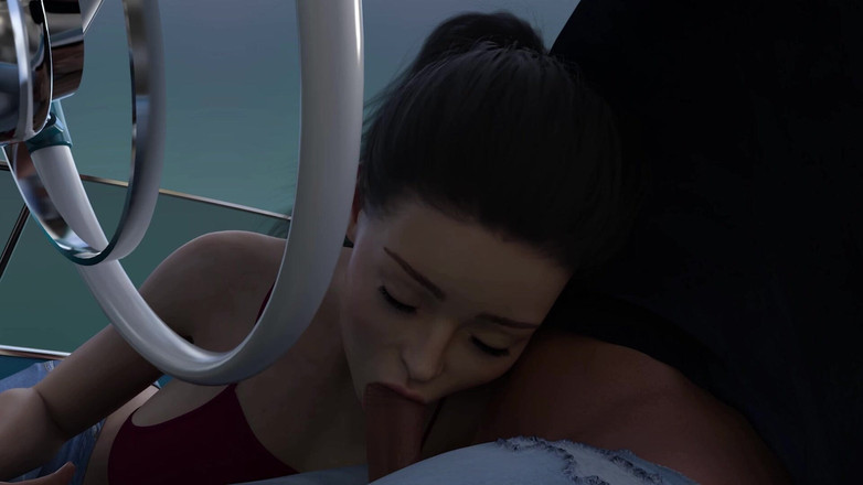 3D Cartoon Porn: カレッジキングス 132 - アレックスが運転している間にローレンの道端の快楽ローレンのフェラチオ