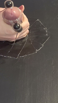 Close up Teasing Cock Massage with Vibrator - Massive Cum