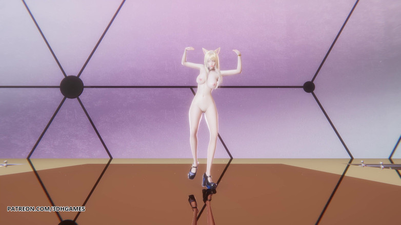 3D-Hentai Games: [MMD] XG - куколд-шоу Ахри Акали, сексуальная обнаженная Лига легенд без цензуры, хентай 4K, 60fps