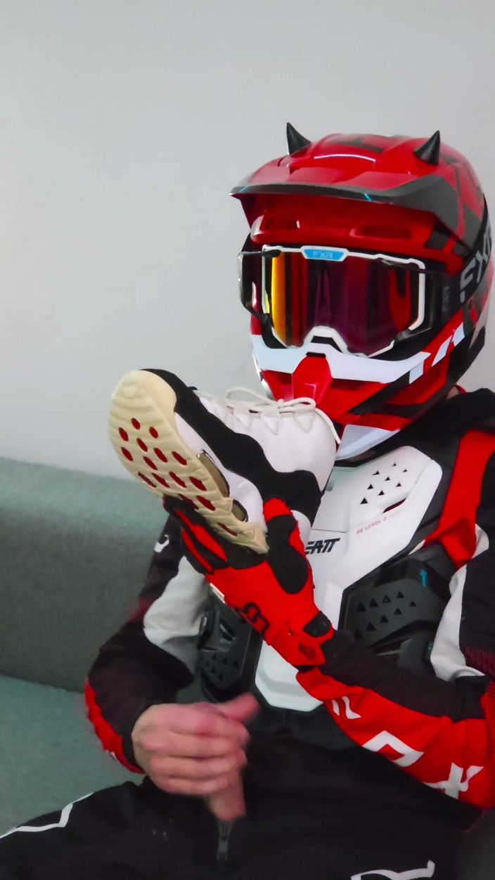 Sneakersmax98: Enjoyed Fucking Nike Sneakers While Wearing a Motocross Suit