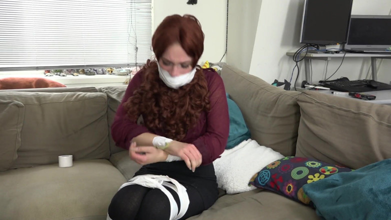Restricting Ropes: Luna Grey - girl bound gagged