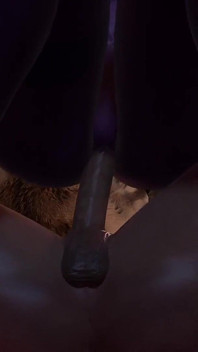 L'elfo notturno fa la cowgirl al contrario in pov | 3D Porno