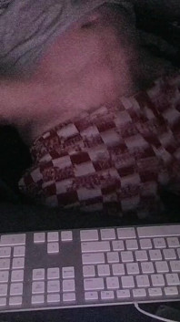 Night Time Masturbation Tease at My Computer with the Webcam on and the Night Time Ready for Action