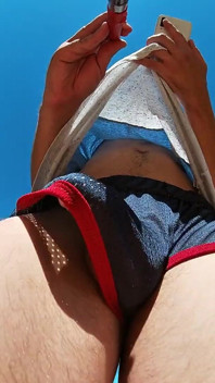 I Try Not to Erect When I Wear Shorts but My Cock Sticks Out