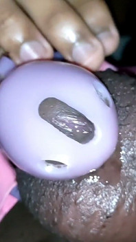 Black Femboy Sissy Shoots a Big Load of Cum in Chastity Cage