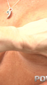 Sexy busty blonde cougar Payton Hall takes big dick POV