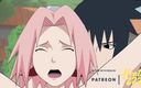 Hentai ZZZ: Sasuke и Sakura трахают бабочку в позе Наруто хентай
