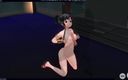 H3DC: Fată chineză 3D Hentai își freacă sânii pe pula ta