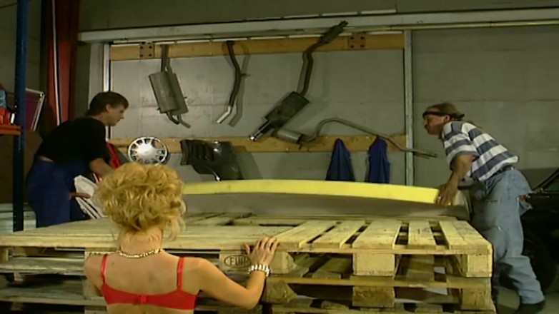 Vintage Climax: Mature blonde fucking like crazy with two cocks
