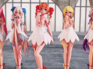 Mmd anime girls: Mmd R-18 fete anime clip sexy cu dans 254