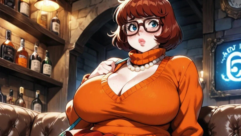 Real story futanari JOI: Fanfic. Velma Dinkley je děvka Shemale která si užívá perverzi .....