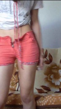 Sexy Teen Weting Her Pants and Fingering Her Pussy