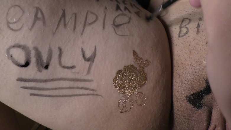Milky Mari: Teen girl let her boyfriend do a body writings before...