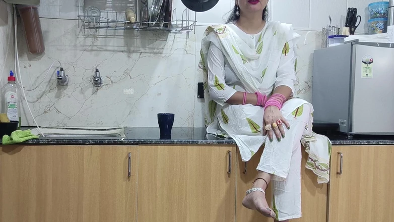Saarabhabhi6: Horny Stepmom Saara Fucks Stepson’s Big Cock Instead of Working...