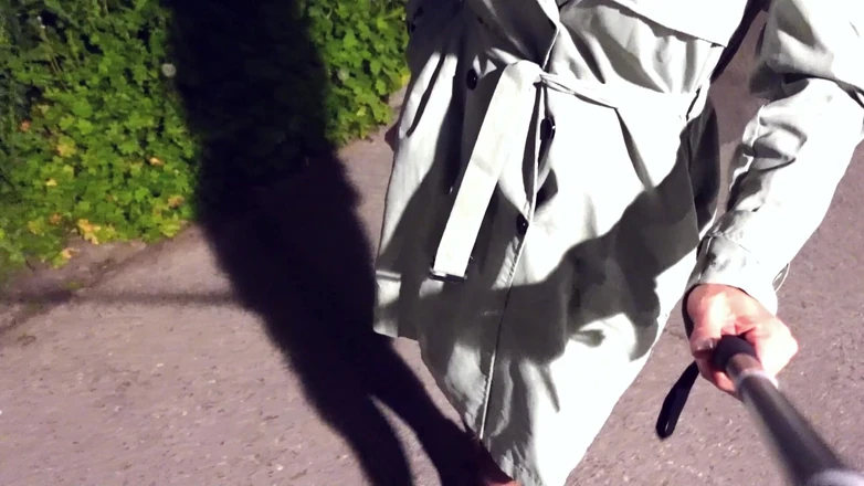 Loreley add: Crossdresser Wears His Penis Cage and Suspenders Outdoors