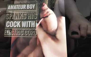 Oznob Oznofla: Amateurboy Whips Cock with Electric Cord