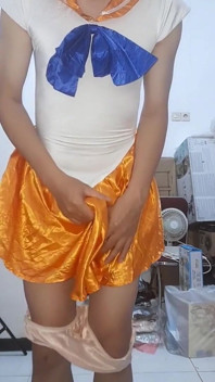 Sailor Venus satin suit cosplay disfraz de masturbación