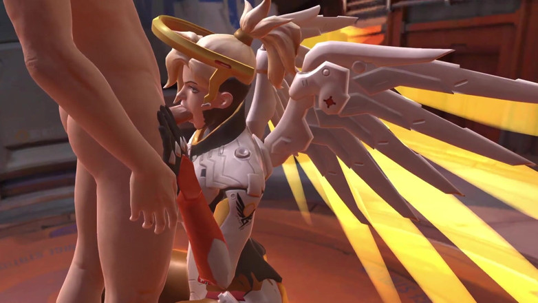 Wraith ward: Mercy blowjob. Overwatch-parodie