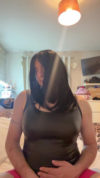 Wet Look Dress Tease