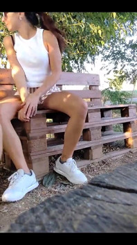 Big Slut Known on the Cycle Path Gets Fucked on the Bench but the Tractor Ruins Everything