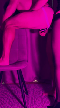 He Worshiped His Mistress's Feet. Pegging on a Chair.