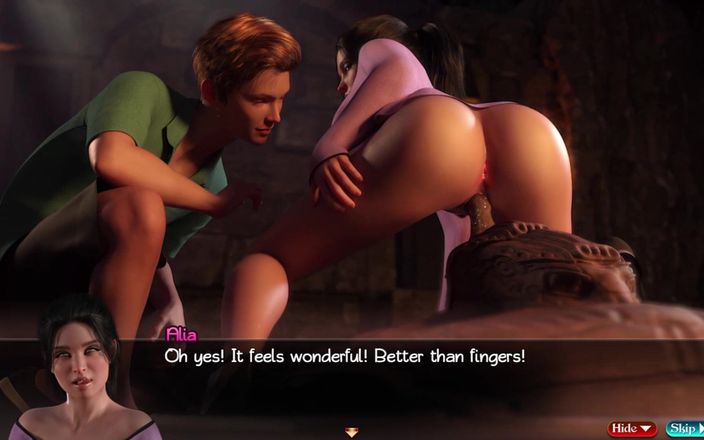 Porngame201: Schat van Nadia - verhaal scènes #2 - 3D-gameplay