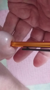 Stepdaddy Stands on the Toilet and Plays with His Penis but a Pen