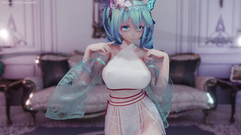 MikuMotion: Hatsune (g)i-dle - Queencard Queencard Erotik Üniforma Striptiz Devasa Göğüsler Titreme