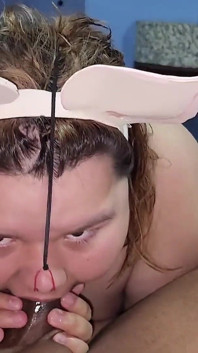 This Pig Is Humiliated with a Face Fuck by Her Owner