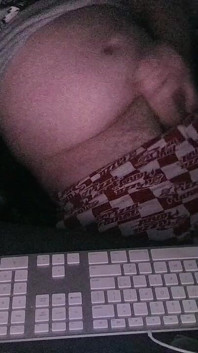 Night Time Masturbation Tease at My Computer with the Webcam on and the Night Time Ready for Action